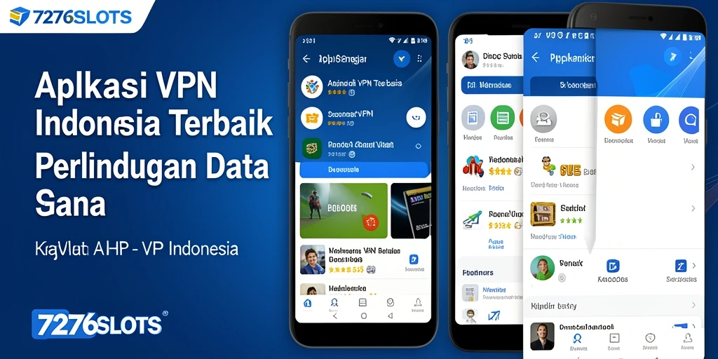 Antarmuka intuitif aplikasi 7276SLOTS untuk koneksi VPN.