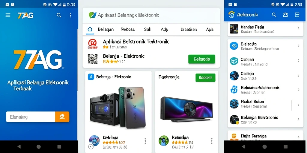 Tampilan antarmuka aplikasi 77AG yang sederhana dan menarik.