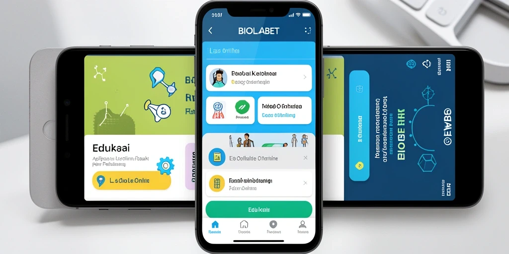 Tampilan antarmuka aplikasi BIOLABET yang intuitif dan menarik.