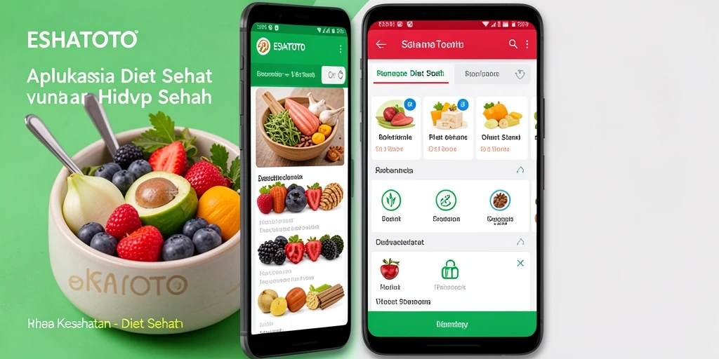 Screenshot antarmuka ESHATOTO yang menunjukkan fitur Diet Sehat.