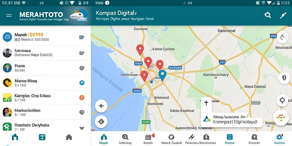 Tampilan antarmuka MERAHTOTO yang sederhana dan intuitif untuk navigasi.