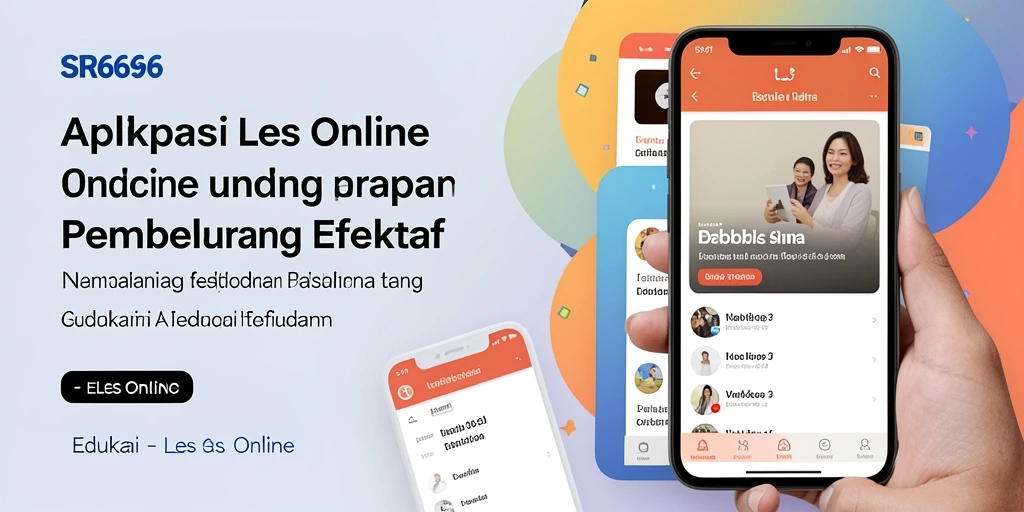 Screenshot antarmuka SR6666 menunjukkan fitur Les Online yang interaktif dan informatif.