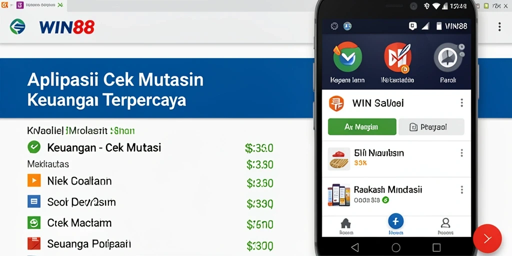 Tampilan antarmuka aplikasi WIN88 dengan fitur Cek Mutasi.