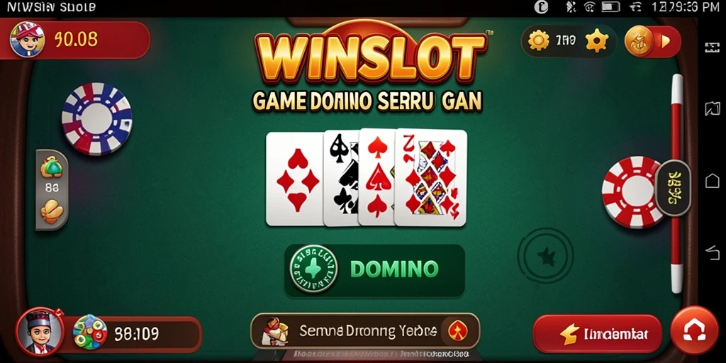 Antarmuka menarik WINSLOT dalam permainan Domino yang seru.
