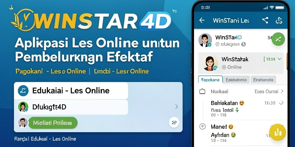 Tampilan antarmuka WINSTAR4D yang ramah pengguna untuk Les Online.